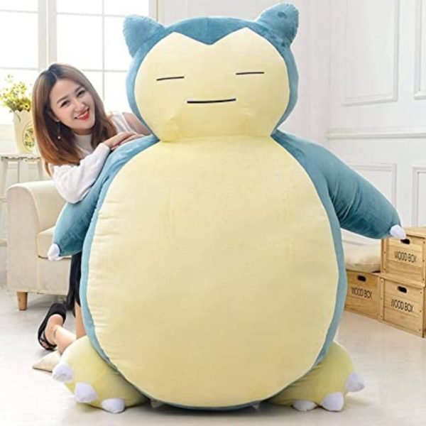 Peluche de Felpa Snorlax | Puff gigante suave con cremallera  (59.1 pulgadas/150 cm, cara dormida) - Image 2